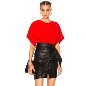 NWOT IRO Black Tinah Leather Skirt FR 36/US 4